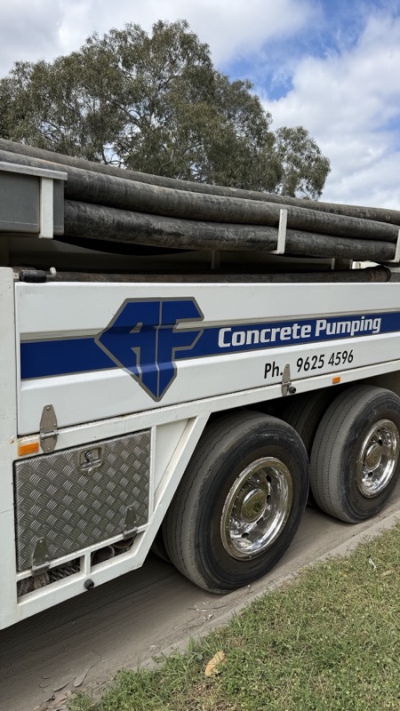 The A.F. diamond on the side of a pump truck